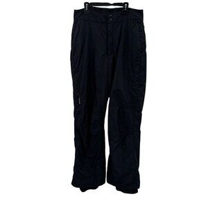 Columbia Black Womens Insulated Snow Pants Elastic Cuffs Zip Pockets Medium